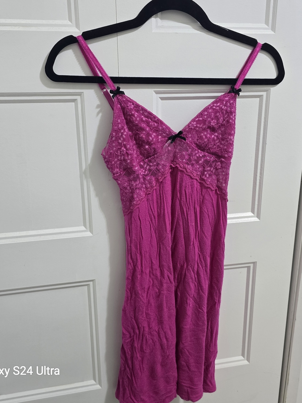 La SENZA Hot Pink Lace Trim Sleep Chemise